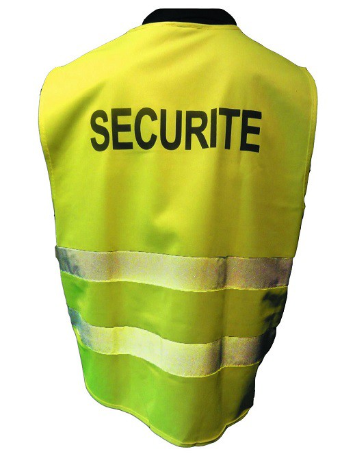 objets pub SECURITE & PREVENTION GILET DE SECURITE ORANGE 2 BANDES