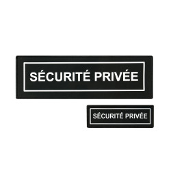 Lot dossard + bande poitrine fond noir lettres grises SECURITE PRIVEE