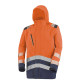 Parka de travail intempéries HV ripstop ERWIN orange/marine